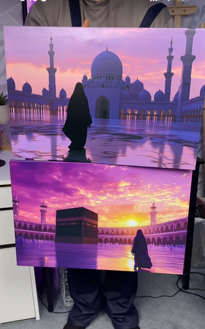 PalestineCanvas™ Islamic Kaaba and Mosque Art