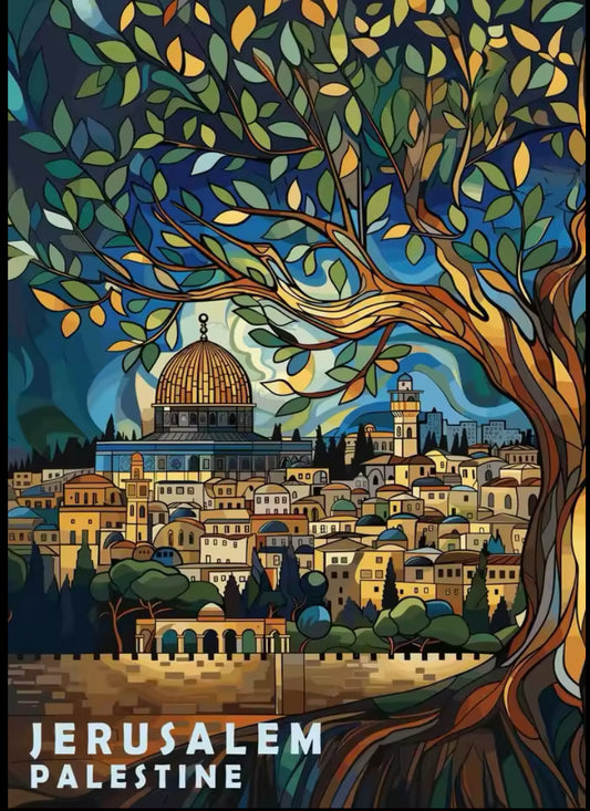 PalestineCanvas™ Jerusalem Palestine Art Frame